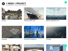 Tablet Screenshot of 1week1project.org